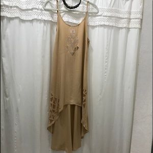 Free People nude slip dress Size S